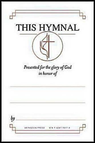 United Methodist Hymnal Bookplates ""In honor of..."" (Pkg o