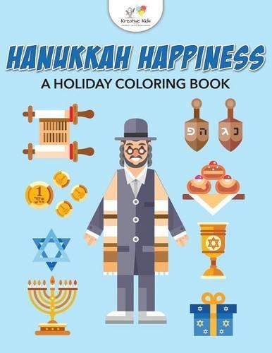 Hanukkah Happiness: A Holiday Coloring Book(English)