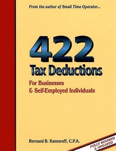 422 Tax Deductions for Businesses and Self-Employed Individuals: (475 Tax Deductions for Businesses & Self-Employed Individuals)