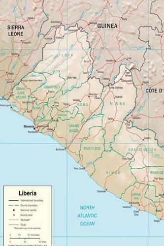 A Map of the African Nation Liberia