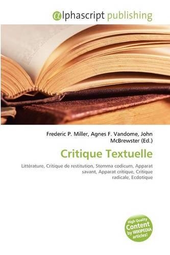 Critique Textuelle: (French)