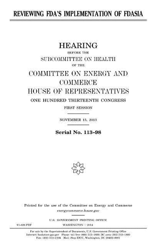 Reviewing FDA's implementation of FDASIA