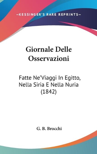 Giornale Delle Osservazioni