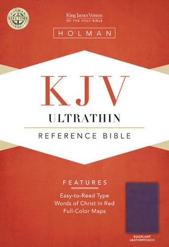 KJV Ultrathin Reference Bible, Eggplant Leathertouch