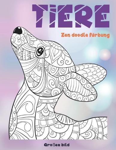 Zen Doodle Färbung - Großes Bild - Tiere