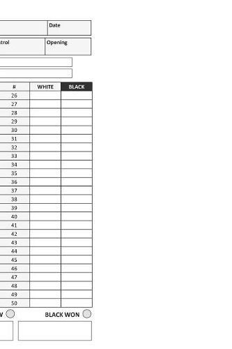 Chess Scorebook 80 Games 50 Moves