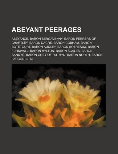 Abeyant Peerages