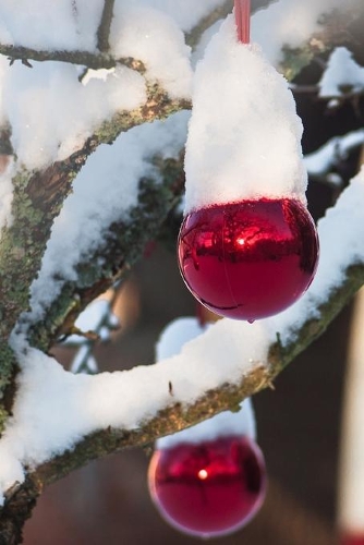 Snow on the Christmas Ornaments Journal