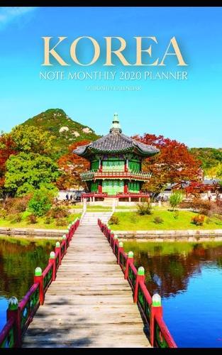 Korea Note Monthly 2020 Planner 12 Month Calendar