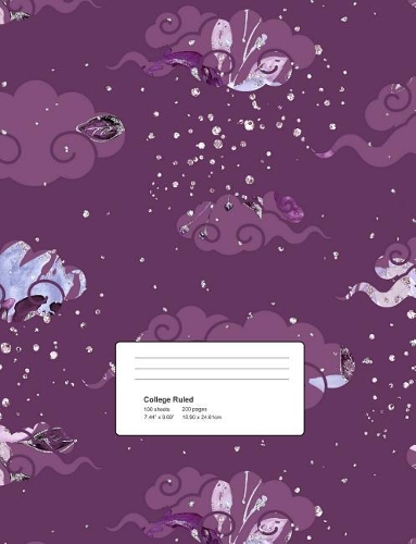 Fantasy Unicorns: College Ruled Notebook- 1 Subject Composition Notebook College Ruled 200 Pages- Cute College Ruled Notebook For Teens And Adults- Unicorns Volume 12