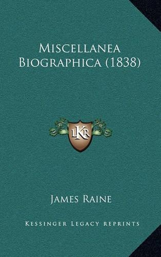 Miscellanea Biographica (1838)