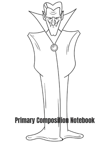Primary Composition Notebook: Vampire Halloween Primary School Practice Paper