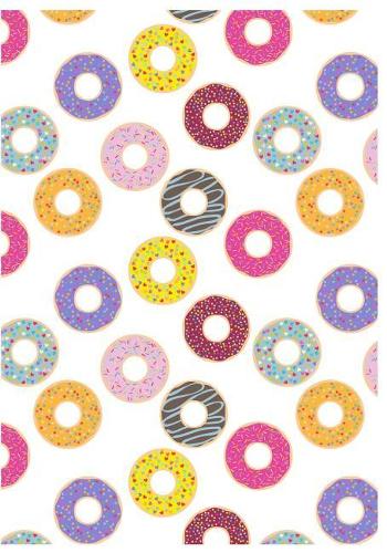 Notebook: Cute Donut Notebook/Journal for Adults/Children Sweets Lovers to Writing (7x10 Inch. (17.78x25.4 cm.) College Ruled Lined Paper 120 Blank Pages (WHI