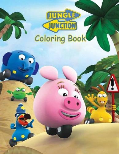 Jungle Junction Coloring Book: One of the Best Coloring Book for Kids and Adults, Mini Coloring Book for Little Kids, Activity Book for All Family Members
