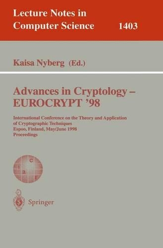 Advances in Cryptology – EUROCRYPT '98