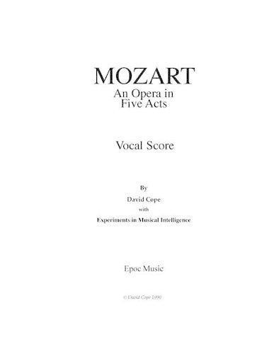 Mozart (opera vocal score): (After Mozart)(English)