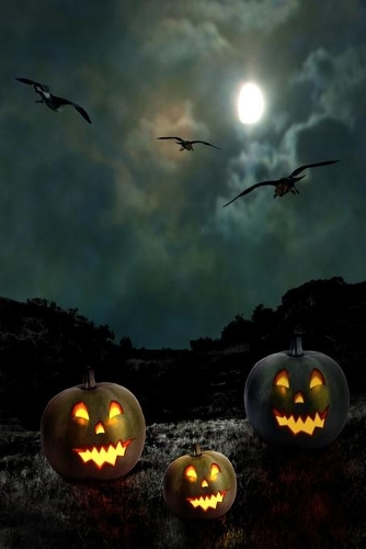 Halloween Night Pumpkins Lined notebook