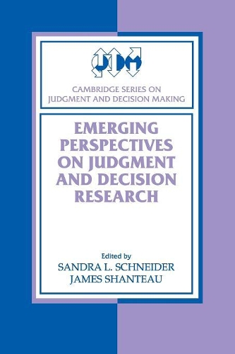 Emerging Perspectives on Judgment and Decision Research: (Cambridge Series on Judgment and Decision Making)