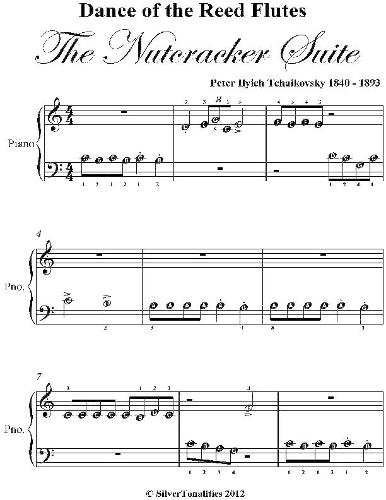 Dance of the Reed Flutes Nutcracker Suite Beginner Piano Sheet Music