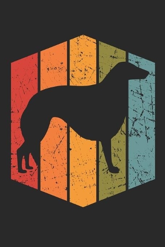 Retro Borzoi Notebook - Gift for Borzoi Lovers and Dog Owners - Vintage Borzoi Diary - Borzoi Writing Journal