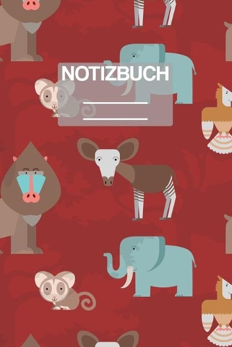 Notizbuch A5 Muster Suesse Tiere Affe Elefant: - 111 Seiten - EXTRA Kalender 2020 - Einzigartig - Kariert - Karo - Raster - Geschenk - Geschenkidee