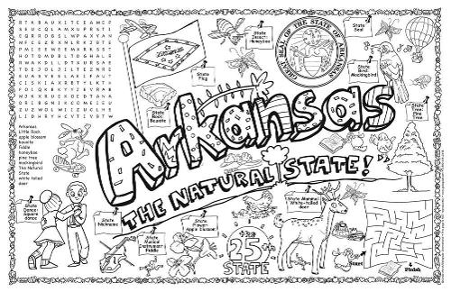 Arkansas Symbols & Facts Funsheet - Pack of 30: (Arkansas Experience)