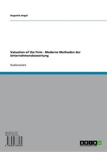 Valuation of the Firm - Moderne Methoden Der Unternehmensbewertung