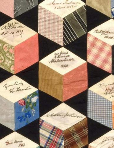 Isometric Paper Notebook: Tumbling Blocks Quilt Art cover