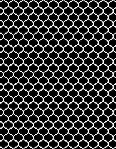 Moroccan Trellis - Black 101 - Lined Notebook With Margins 8.5x11: 101 Pages, 8.5 x 11, College Ruled, Journal, Soft Cover