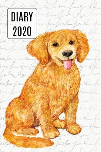 2020 Daily Diary Planner, Watercolor Golden Retriever