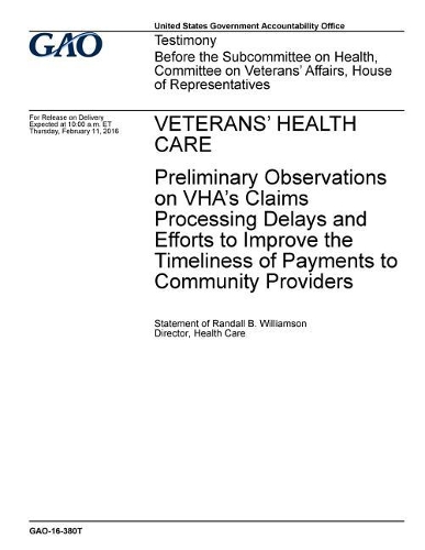 Gao-16-380t, Veterans' Health Care