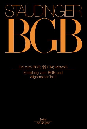 Einleitung Zum Bgb; §§ 1-14; Verschg: (Einleitung Zum BGB Und Allgemeiner Teil 1)