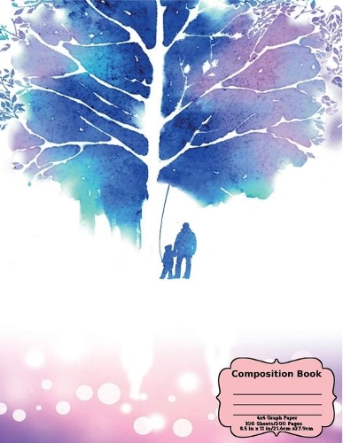 Father And Child Watercolor Composition Book