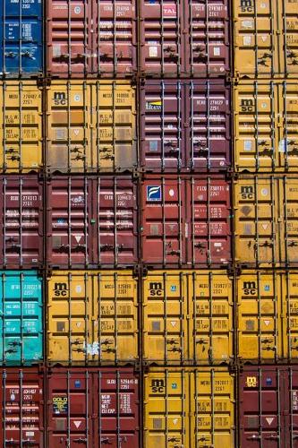 Stacked Shipping Containers