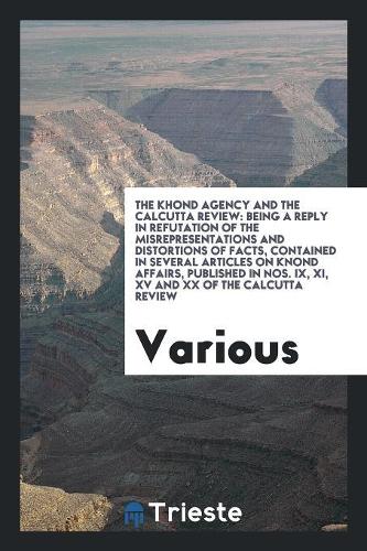 THE KHOND AGENCY AND THE CALCUTTA REVIEW