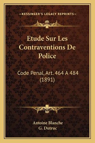 Etude Sur Les Contraventions De Police