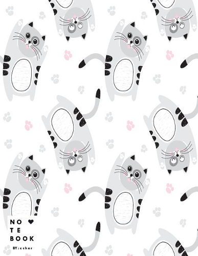 Notebook by c cher: Little cats on white cover and Lined pages (magical dreams), Extra large (8.5 x 11) inches, 110 pages, White paper(1 Little Cats on White Notebook)