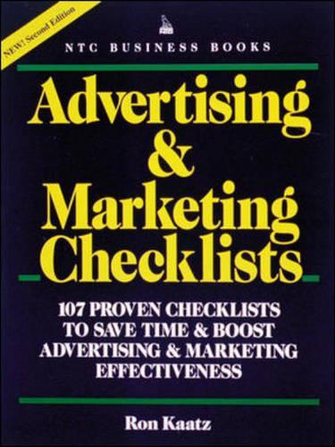 Advertising and Marketing Checklists
