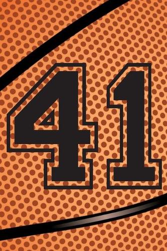 41 Journal: A Basketball Jersey Number #41 Forty One Notebook For Writing And Notes: Great Personalized Gift For All Players, Coaches, And Fans (Black Dimple Se