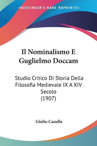 Il Nominalismo E Guglielmo Doccam