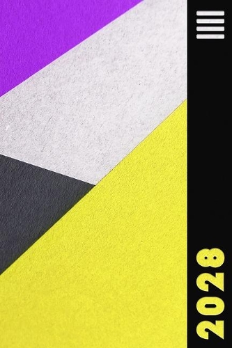 2028: Retro 80s Style Pattern Weekly Calendar Planner Organizer