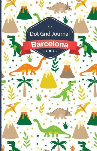 Cuaderno de malla de puntos - Dinosaurios: Tapa blanda, 14x21cm, 130 páginas(3 Barcelona)