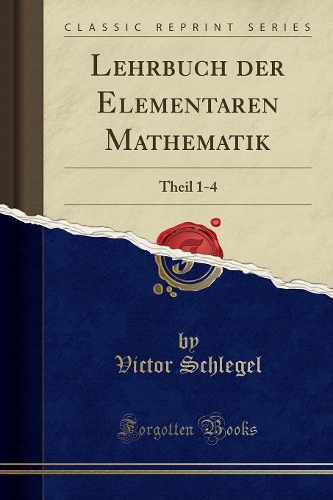 Lehrbuch Der Elementaren Mathematik