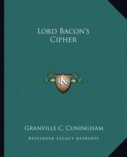 Lord Bacon's Cipher