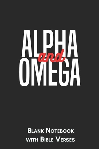 Alpha and Omega Blank Notebook with Bible Verses