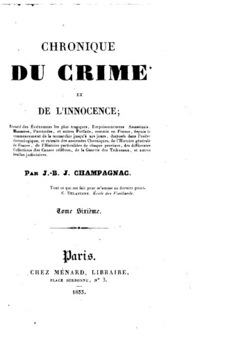 Chronique du crime et de l'innocence