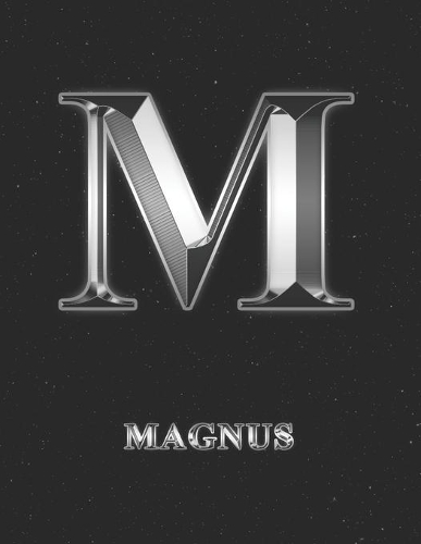 Magnus: 2 Year Weekly Planner with Note Pages (24 Months) - Silver Effect Personalized Custom Letter M Initial First Name - 2020 - 2021 - Week Planning - Mo