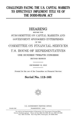 Challenges facing the U.S. capital markets to effectively implement Title VII of the Dodd-Frank Act