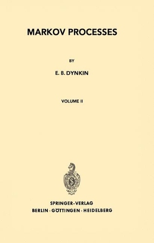 Markov Processes: Volume II(122 Grundlehren der mathematischen Wissenschaften)