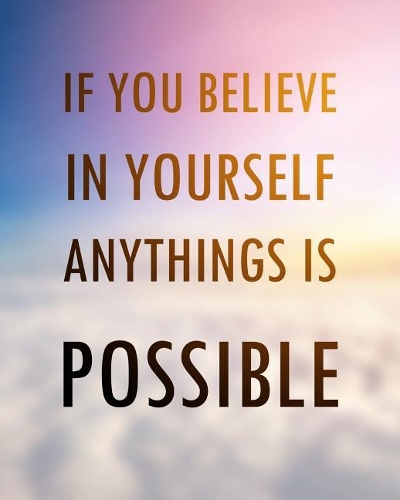 If you believe in yourself anything is Possible: Daily Planner Journal Notebook . Space For Hourly Schedule, Tasks, Outfits, Phone calls, Meals Exercise. Agenda Notepad For Women, Men, Kids Profess
